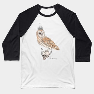 Prince of Selene (Tyto alba) Baseball T-Shirt